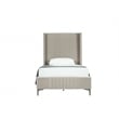 Manhattan Comfort Promenade Twin-Size Bed from Solid Wood in Rustic Taupe
