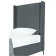 Manhattan Comfort Promenade Twin-Size Bed from Solid Wood in Gray