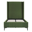 Manhattan Comfort Promenade Twin-Size Bed from Solid Wood in Moss Green