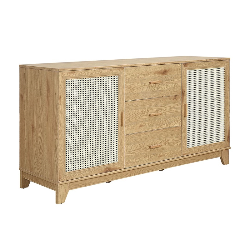 Manhattan Comfort Sheridan Sideboard Cabinet from Engineered Wood in Natural