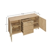 Manhattan Comfort Sheridan Sideboard Cabinet from Engineered Wood in Natural