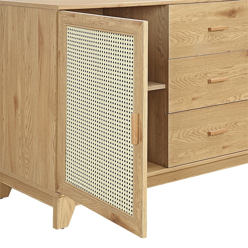 Manhattan Comfort Sheridan Sideboard Cabinet from Engineered Wood in Natural