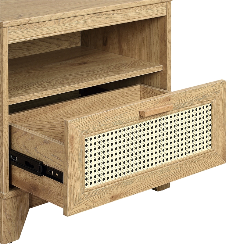 Manhattan Comfort Sheridan Nightstand from Engineered Wood in Natural