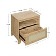 Manhattan Comfort Sheridan Nightstand from Engineered Wood in Natural - Set of 2