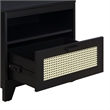 Manhattan Comfort Sheridan Nightstand from Engineered Wood in Black - Set of 2