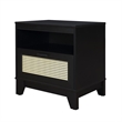 Manhattan Comfort Sheridan Nightstand from Engineered Wood in Black - Set of 2