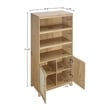 Manhattan Comfort Sheridan Bookcase Cabinet from Engineered Wood in Natural