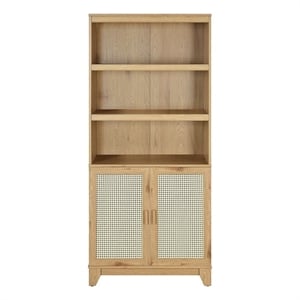 Manhattan Comfort Sheridan Bookcase Cabinet from Engineered Wood in Natural