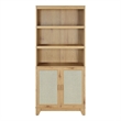 Manhattan Comfort Sheridan Bookcase Cabinet from Engineered Wood in Natural