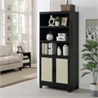 Manhattan Comfort Sheridan Bookcase Cabinet from Engineered Wood in Black