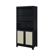 Manhattan Comfort Sheridan Bookcase Cabinet from Engineered Wood in Black