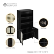 Manhattan Comfort Sheridan Bookcase Cabinet from Engineered Wood in Black