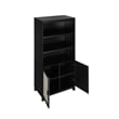 Manhattan Comfort Sheridan Bookcase Cabinet from Engineered Wood in Black