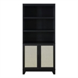 Manhattan Comfort Sheridan Bookcase Cabinet from Engineered Wood in Black