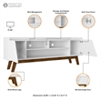 Manhattan Comfort Marcus 62.99 TV Stand from Engineered Wood in White