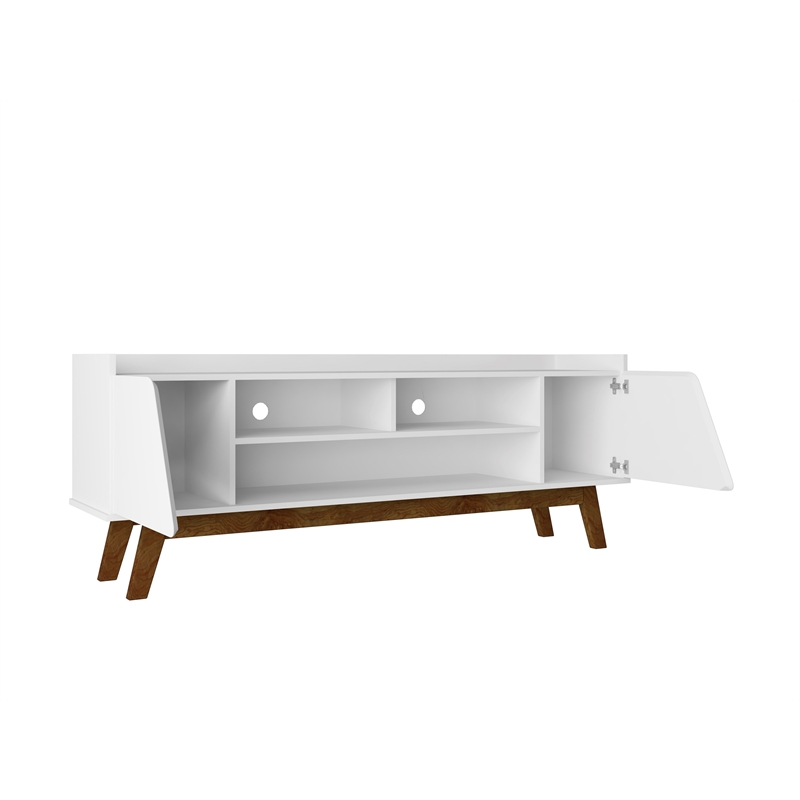 Manhattan Comfort Marcus 62.99 TV Stand from Engineered Wood in White