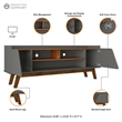 Manhattan Comfort Marcus 62.99 TV Stand from Engineered Wood in Gray and Nature