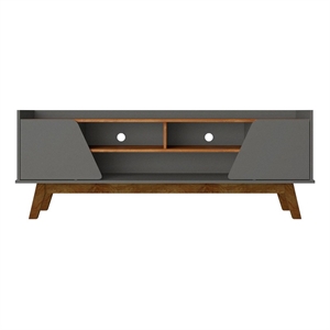 Manhattan Comfort Marcus 62.99 TV Stand from Engineered Wood in Gray and Nature