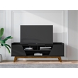 Manhattan Comfort Marcus 62.99 TV Stand from Engineered Wood in Matte Black
