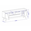 Manhattan Comfort Marcus 62.99 TV Stand from Engineered Wood in Matte Black