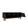 Manhattan Comfort Marcus 62.99 TV Stand from Engineered Wood in Matte Black