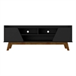 Manhattan Comfort Marcus 62.99 TV Stand from Engineered Wood in Matte Black