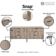 DUMBO 6-Drawer Double Low Dresser from Engineered Wood in Gray