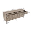 DUMBO 6-Drawer Double Low Dresser from Engineered Wood in Gray