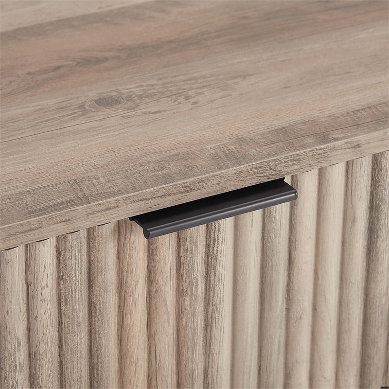 DUMBO 6-Drawer Double Low Dresser from Engineered Wood in Gray