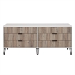 DUMBO 6-Drawer Double Low Dresser from Engineered Wood in Multi-Color