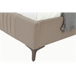 Manhattan Comfort Promenade Full-Size Bed made from Solid Wood in Rustic Taupe