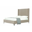 Manhattan Comfort Promenade Full-Size Bed made from Solid Wood in Rustic Taupe
