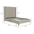 Manhattan Comfort Promenade Full-Size Bed made from Solid Wood in Rustic Taupe