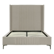 Manhattan Comfort Promenade Full-Size Bed made from Solid Wood in Rustic Taupe