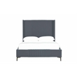 Manhattan Comfort Promenade Full-Size Bed made from Solid Wood in Gray