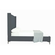 Manhattan Comfort Promenade Full-Size Bed made from Solid Wood in Gray