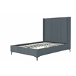 Manhattan Comfort Promenade Full-Size Bed made from Solid Wood in Gray