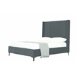 Manhattan Comfort Promenade Full-Size Bed made from Solid Wood in Gray