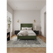 Manhattan Comfort Promenade Full-Size Bed made from Solid Wood in Moss Green