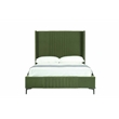 Manhattan Comfort Promenade Full-Size Bed made from Solid Wood in Moss Green
