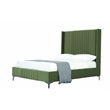 Manhattan Comfort Promenade Full-Size Bed made from Solid Wood in Moss Green