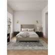 Manhattan Comfort Promenade Queen-Size Bed made from Solid Wood in Rustic Taupe
