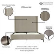 Manhattan Comfort Promenade Queen-Size Bed made from Solid Wood in Rustic Taupe