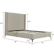 Manhattan Comfort Promenade Queen-Size Bed made from Solid Wood in Rustic Taupe