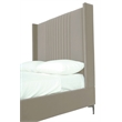 Manhattan Comfort Promenade Queen-Size Bed made from Solid Wood in Rustic Taupe