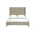 Manhattan Comfort Promenade Queen-Size Bed made from Solid Wood in Rustic Taupe