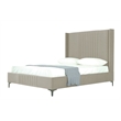 Manhattan Comfort Promenade Queen-Size Bed made from Solid Wood in Rustic Taupe