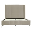 Manhattan Comfort Promenade Queen-Size Bed made from Solid Wood in Rustic Taupe