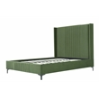 Manhattan Comfort Promenade Queen-Size Bed made from Solid Wood in Moss Green