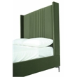 Manhattan Comfort Promenade Queen-Size Bed made from Solid Wood in Moss Green